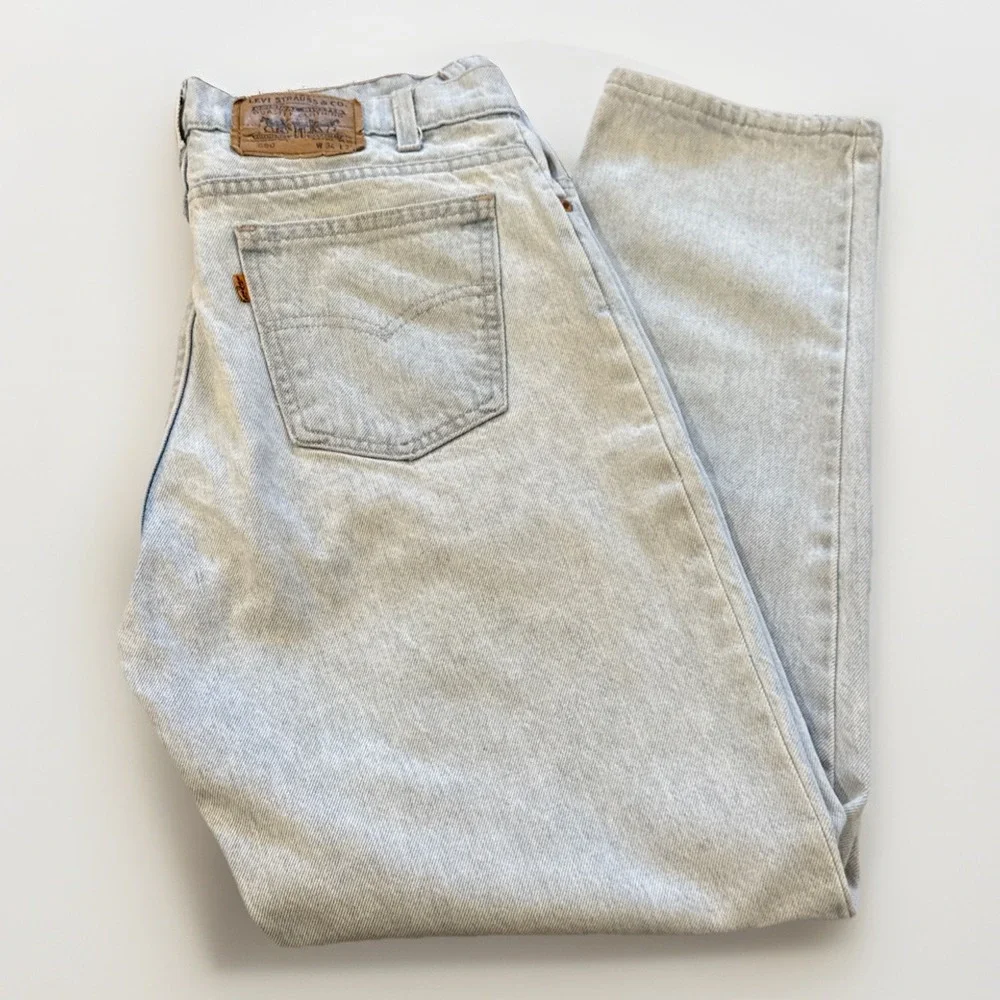 Vintage Levis 550 Jeans Mens 32 x 30 Relaxed Fit 90s Denim Tapered Leg‎ Blue